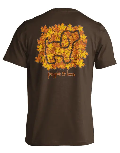 Fall Leaf Pile Pup 1