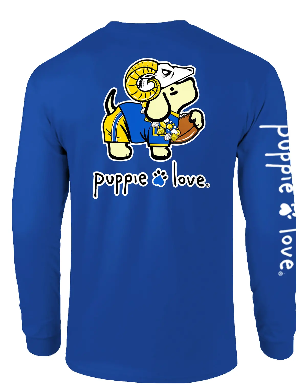 Gold And Blue Mascot Pup, Adult Ls 1