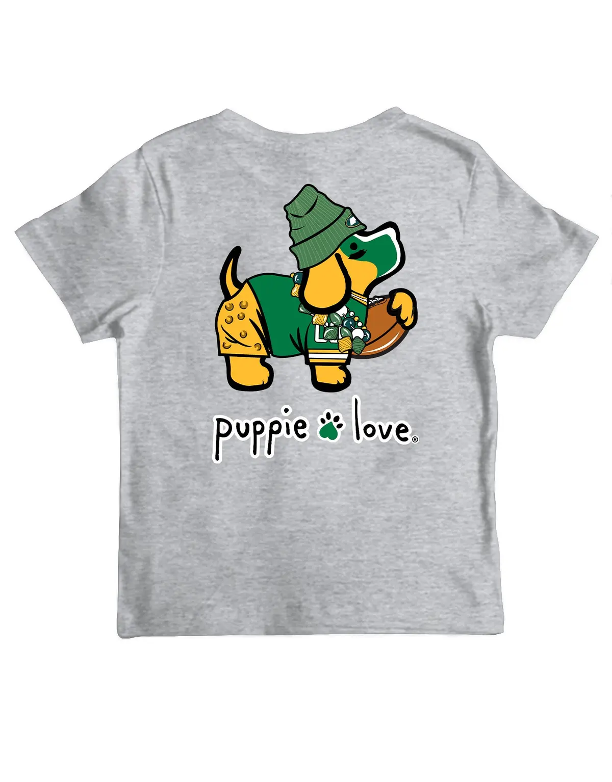 Green And Yellow Mascot Pup, Youth Ss 1