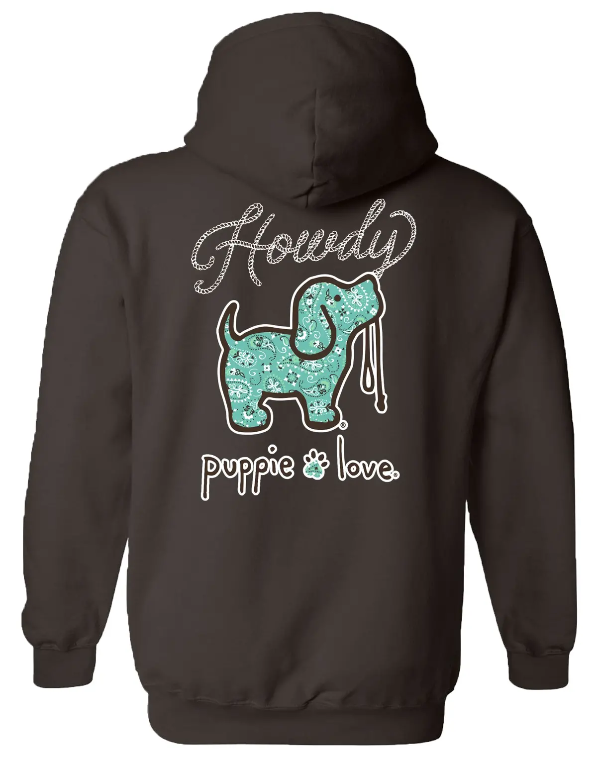 Howdy Bandana Pup, Adult Hoodie 1