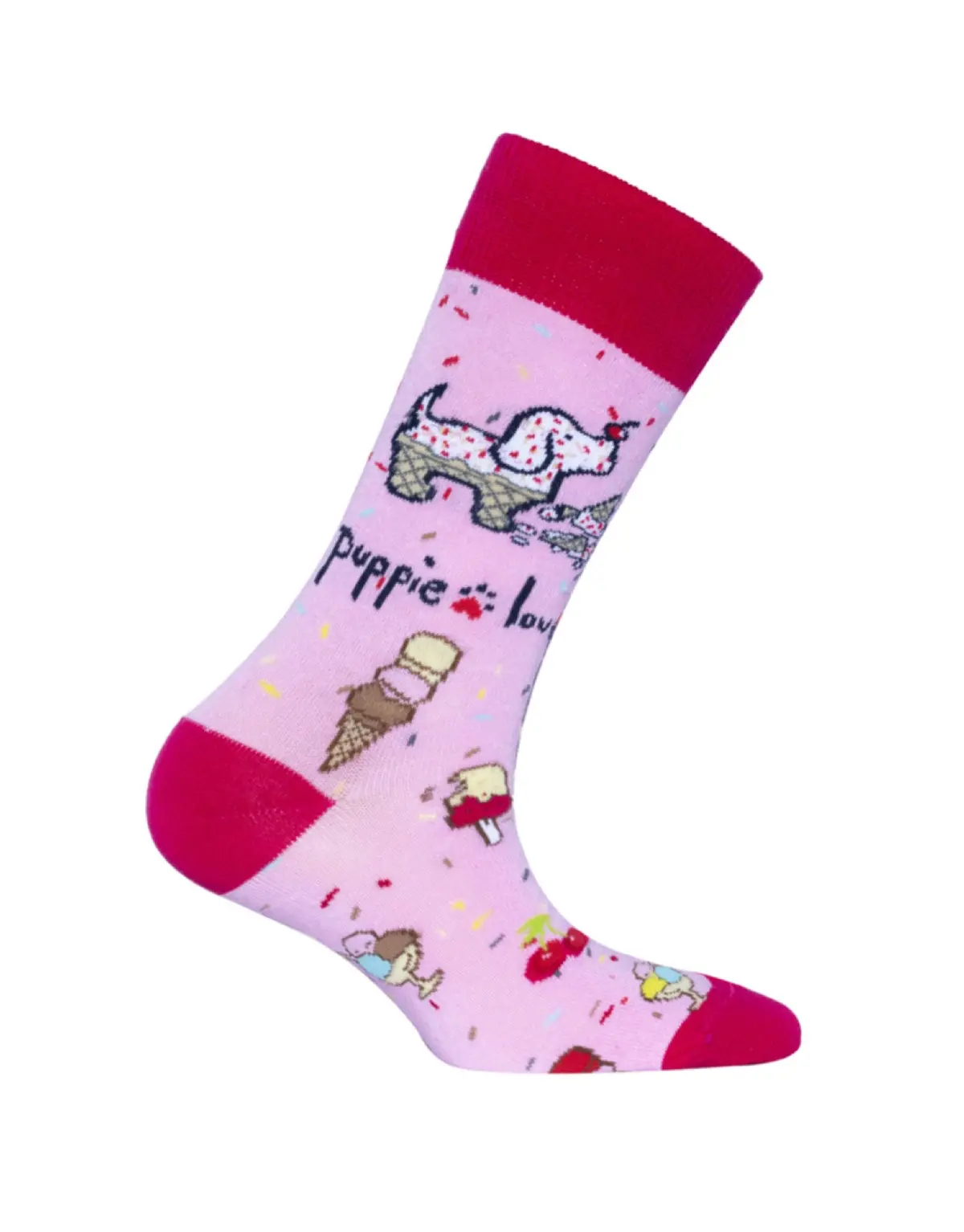 Adult Crew Sock, Ice Cream Pup 1