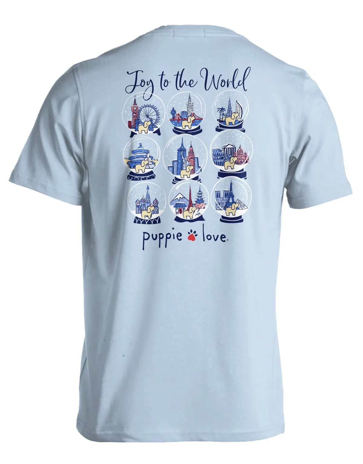 Joy To The World Snowglobe Pups 1