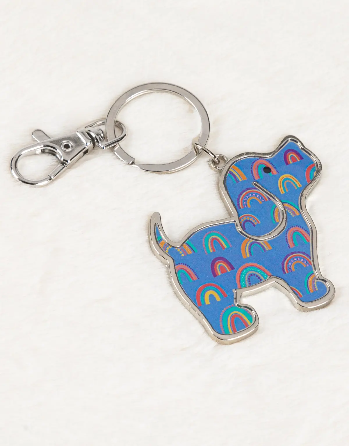 Rainbow Pup Key Ring 1