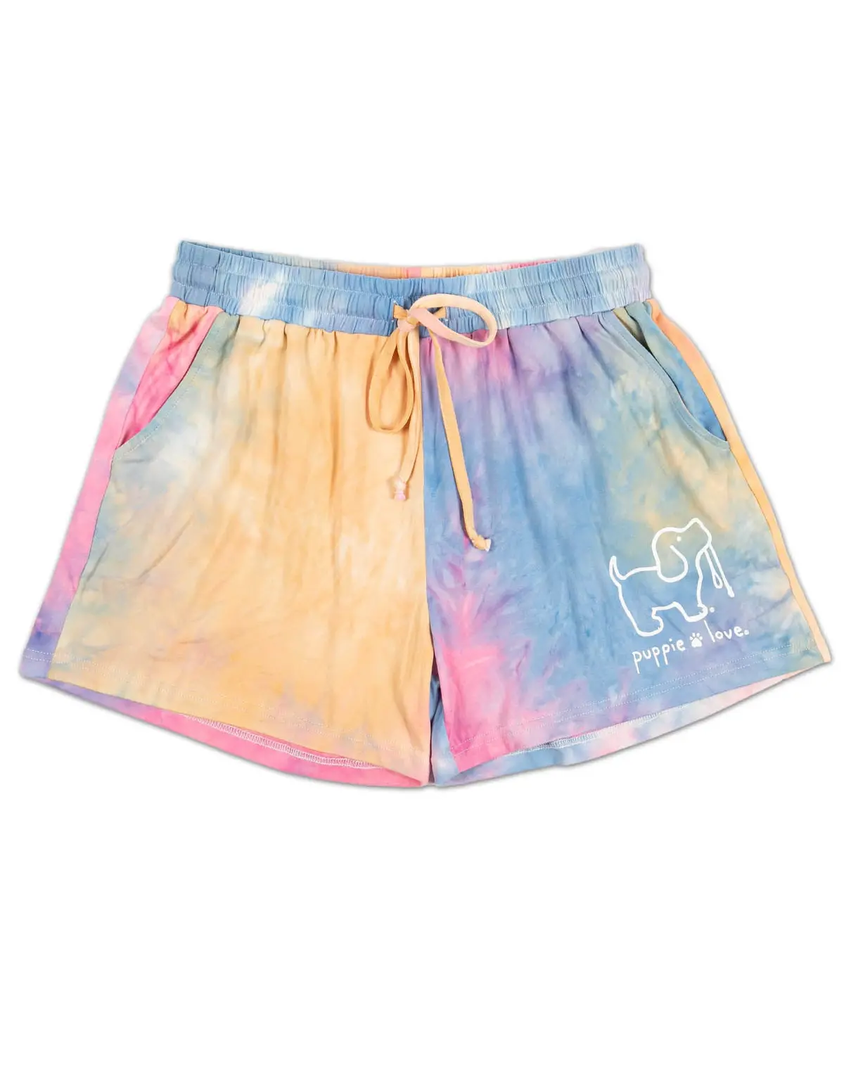 Rainbow Tie Dye Lounge Shorts 1