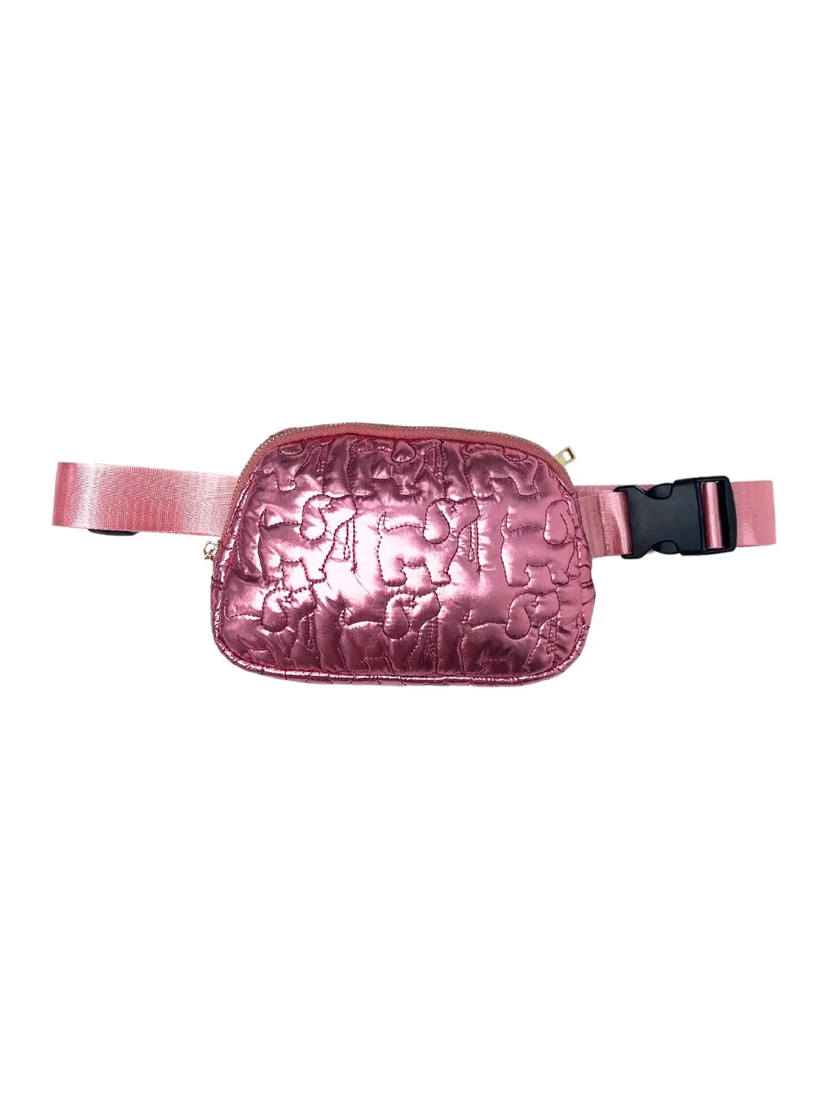 Metallic Belt Bag, Pink 1
