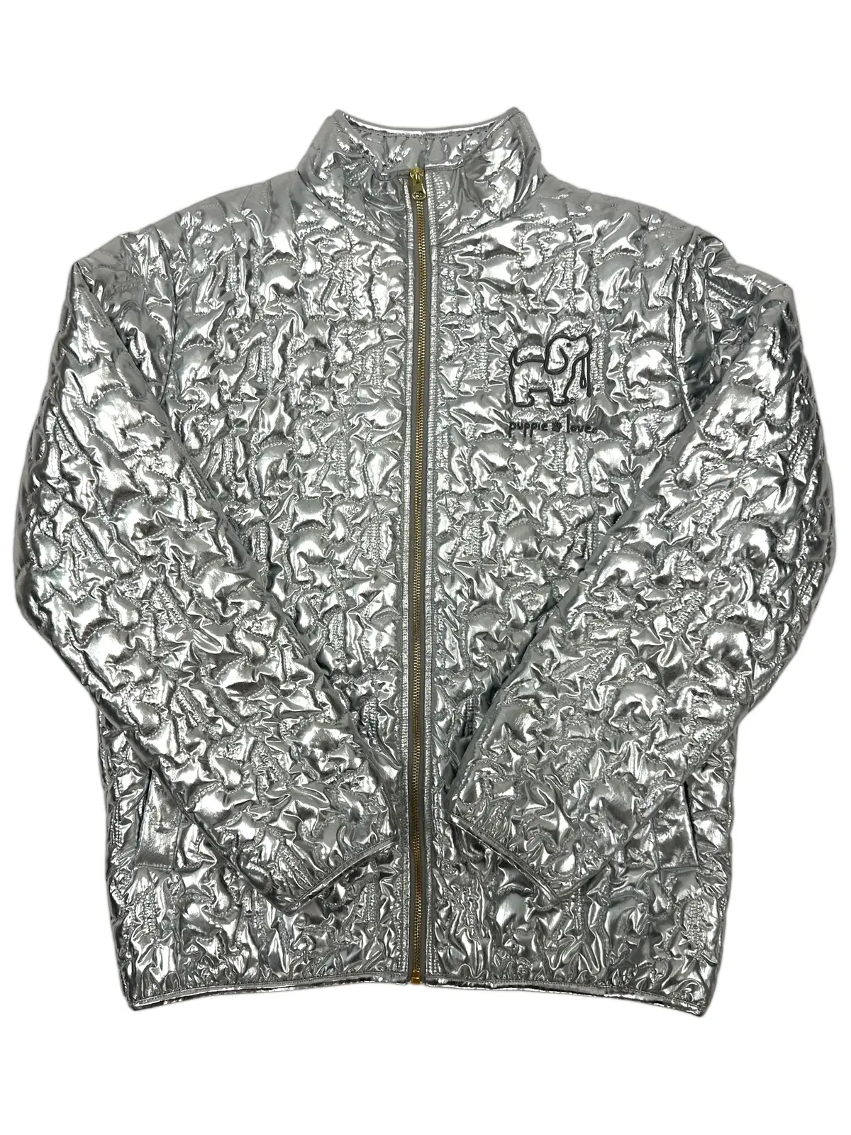 Metallic Quilted Jacket, Silver 1