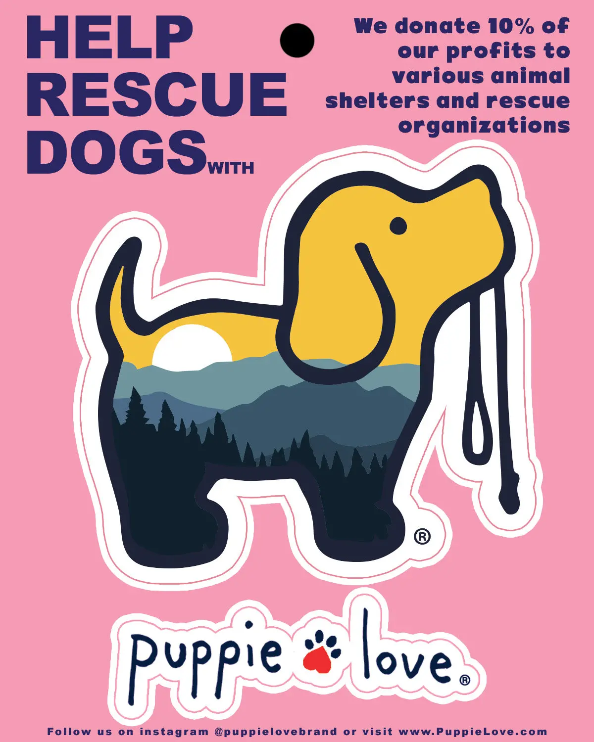 Mountain Landscape Pup Decal 1