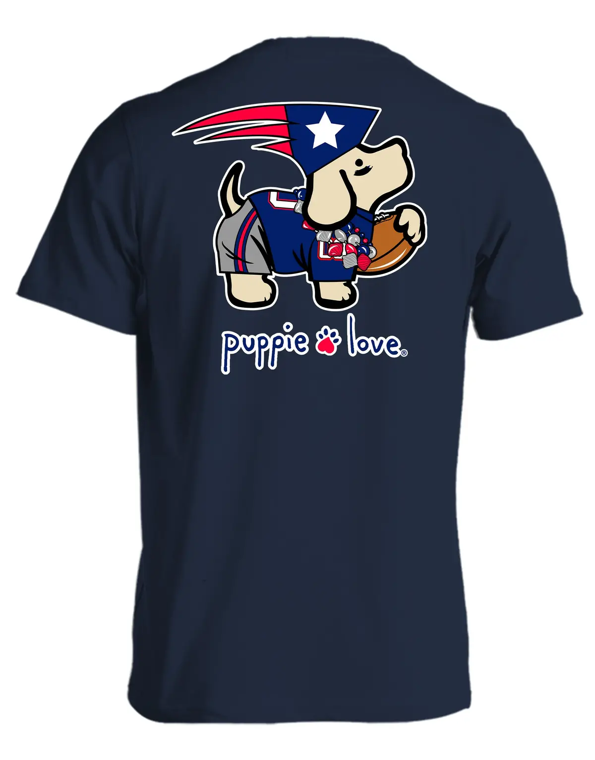 Navy, Red, And Silver Mascot Pup 1