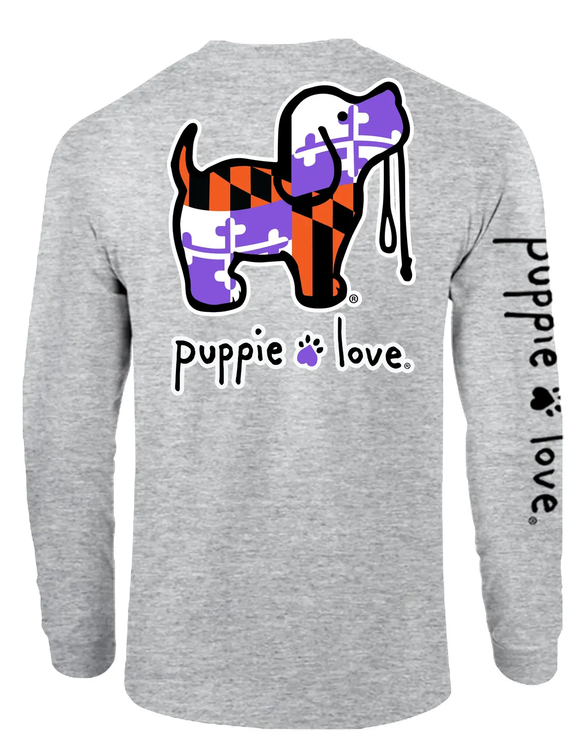 Orange Purple Md Flag Pup, Adult Ls 1