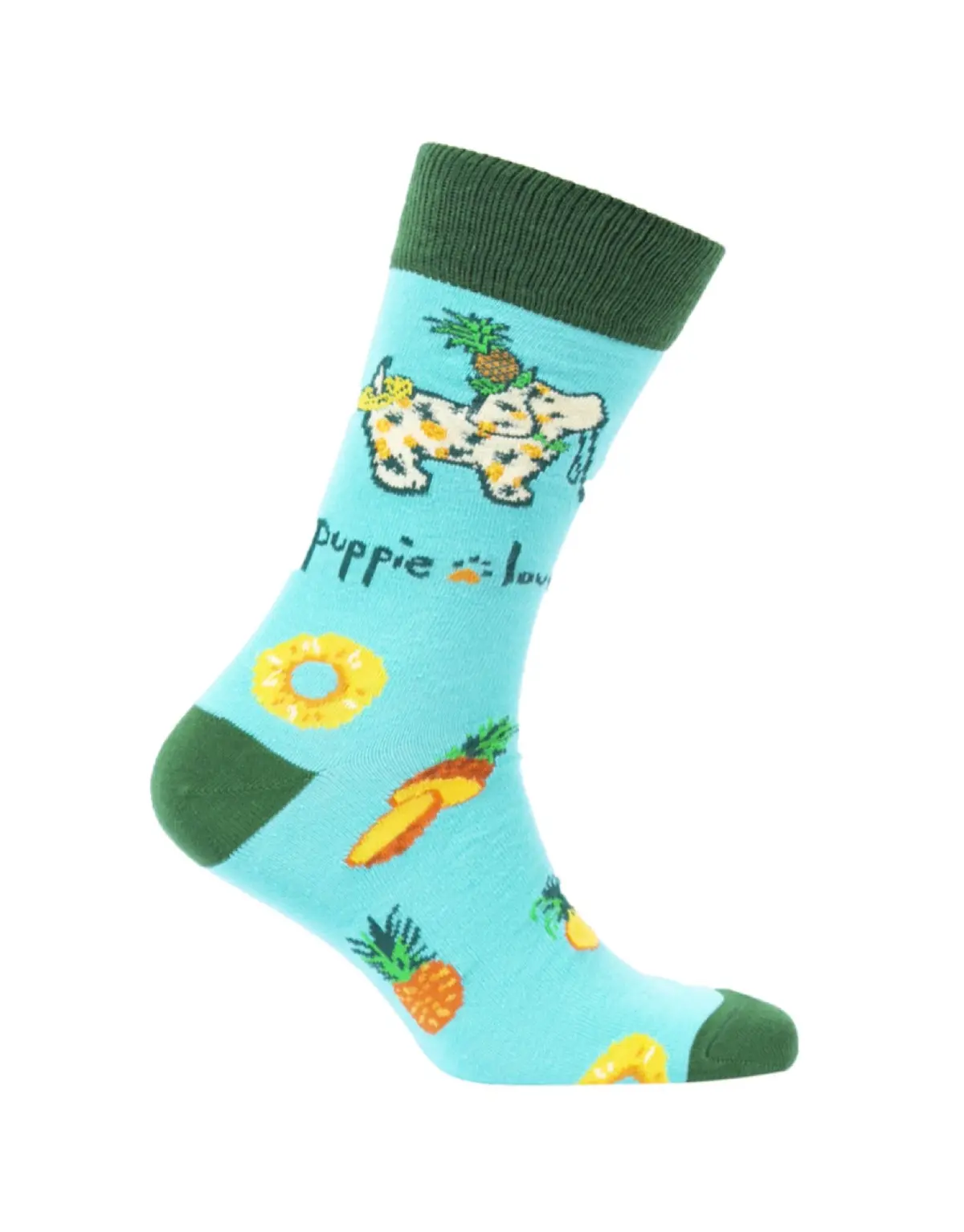 Adult Crew Sock, Pineapple Pup 1