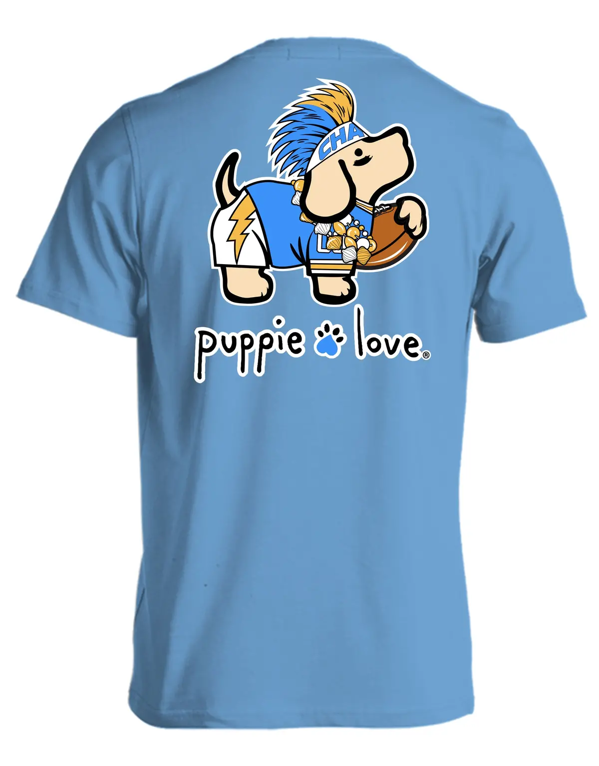 Powder Blue And Gold Mascot Pup 1