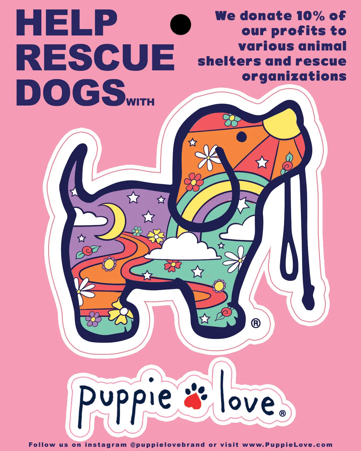 Psychededlic Pup Decal 1