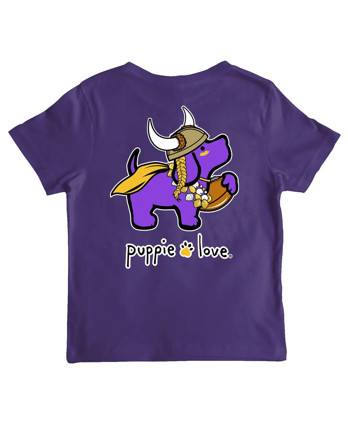 Purple And Gold Mascot Pup, Youth Ss 1