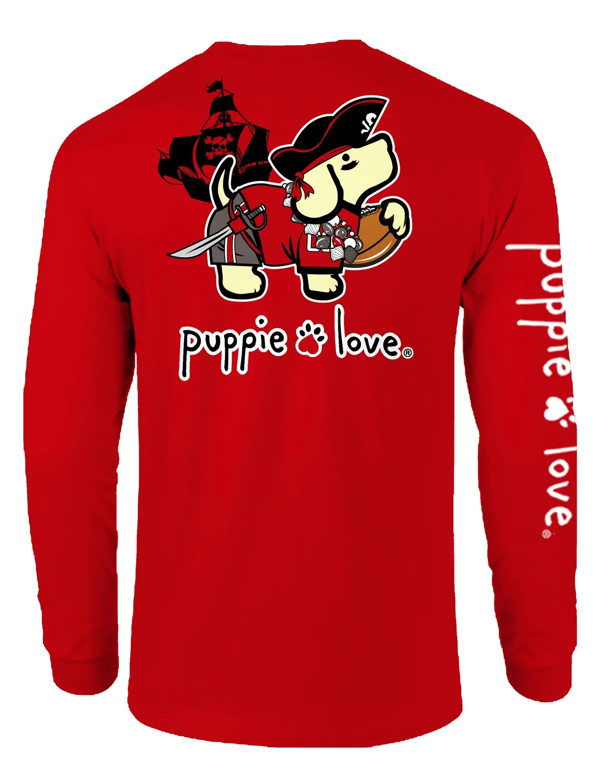 Red And Black Mascot Pup, Adult Ls 1