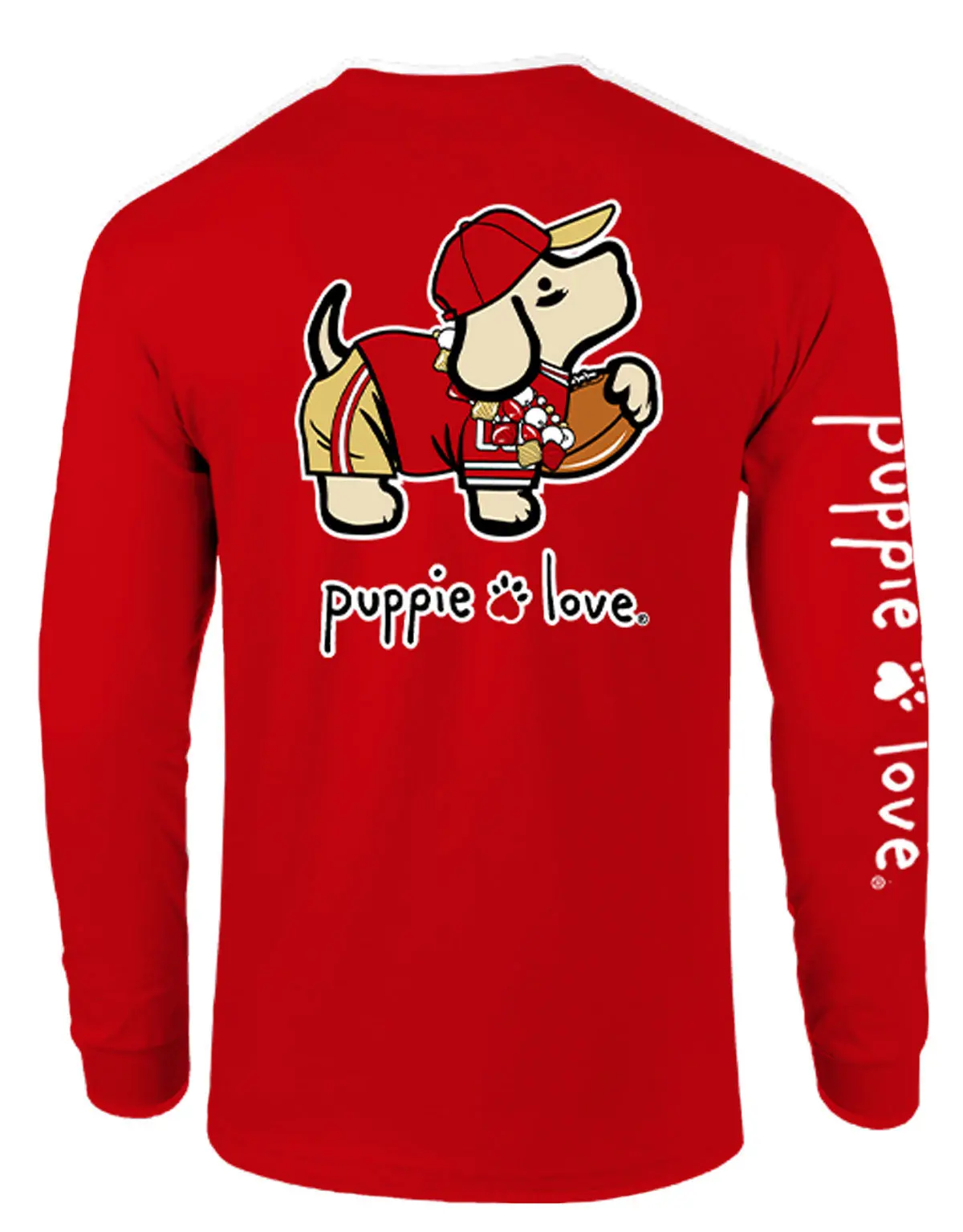 Red And Gold Mascot Pup, Adult Ls 1