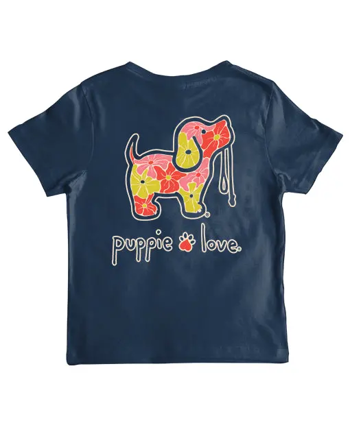 Retro Flower Pattern Pup, Youth Ss 2