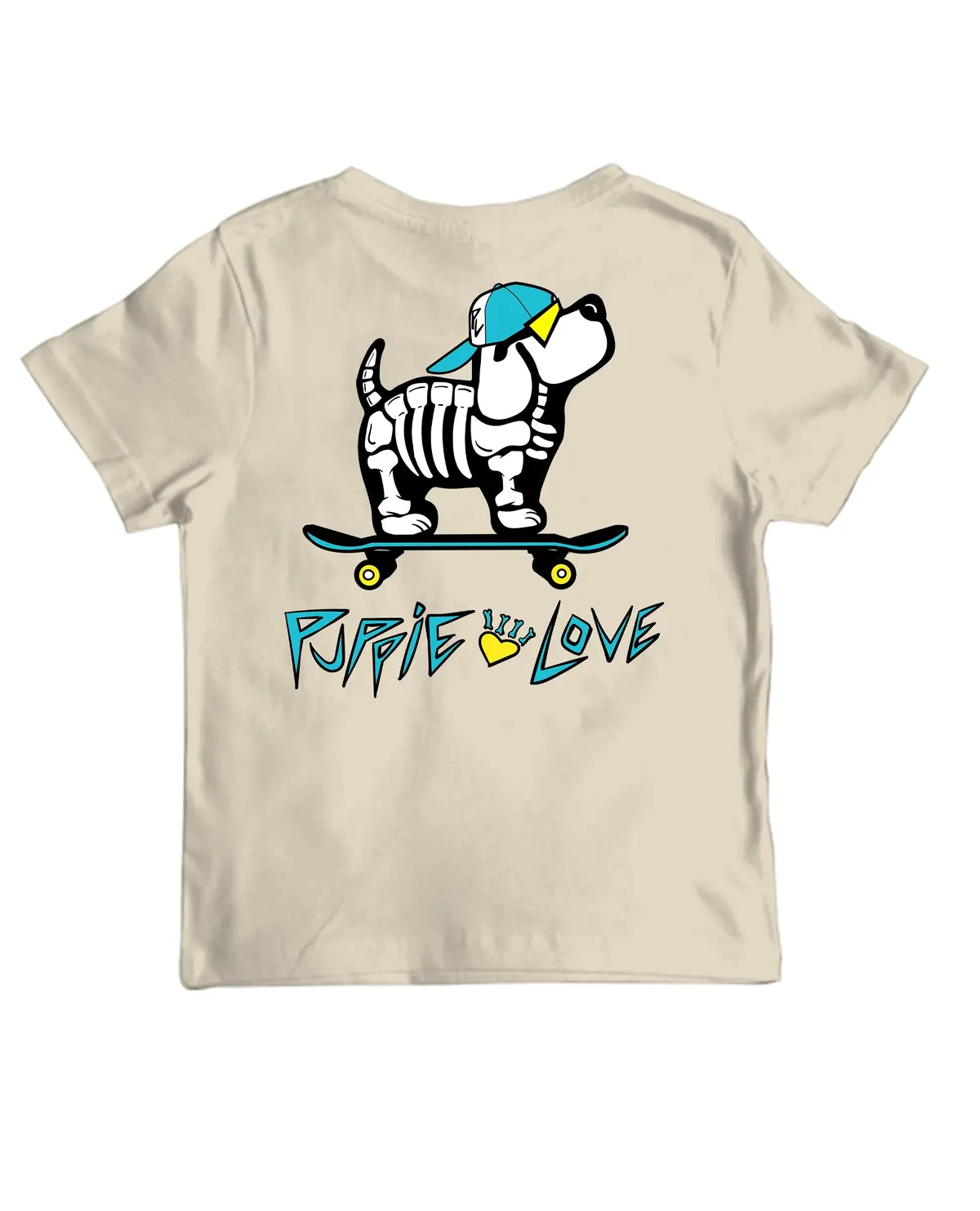 Skateboard Skeleton Pup, Youth Ss 1