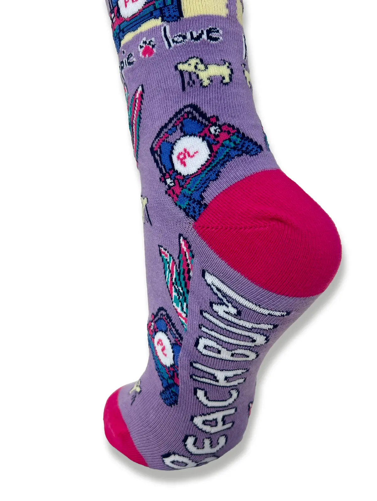 Adult Crew Sock, Beach Bum Pup 2