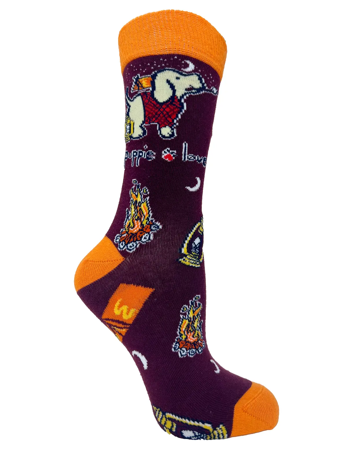 Adult Crew Sock, Camping Pup 1