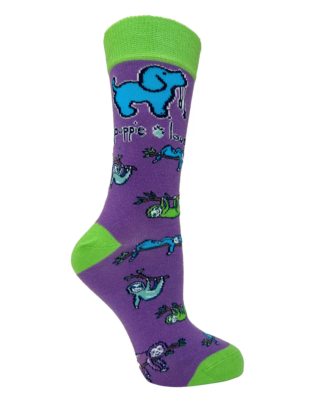 Adult Crew Sock, Sloth Pup 1