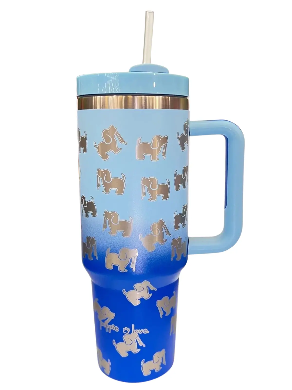 40Oz Stainless Tumbler, Blue Ombre 1