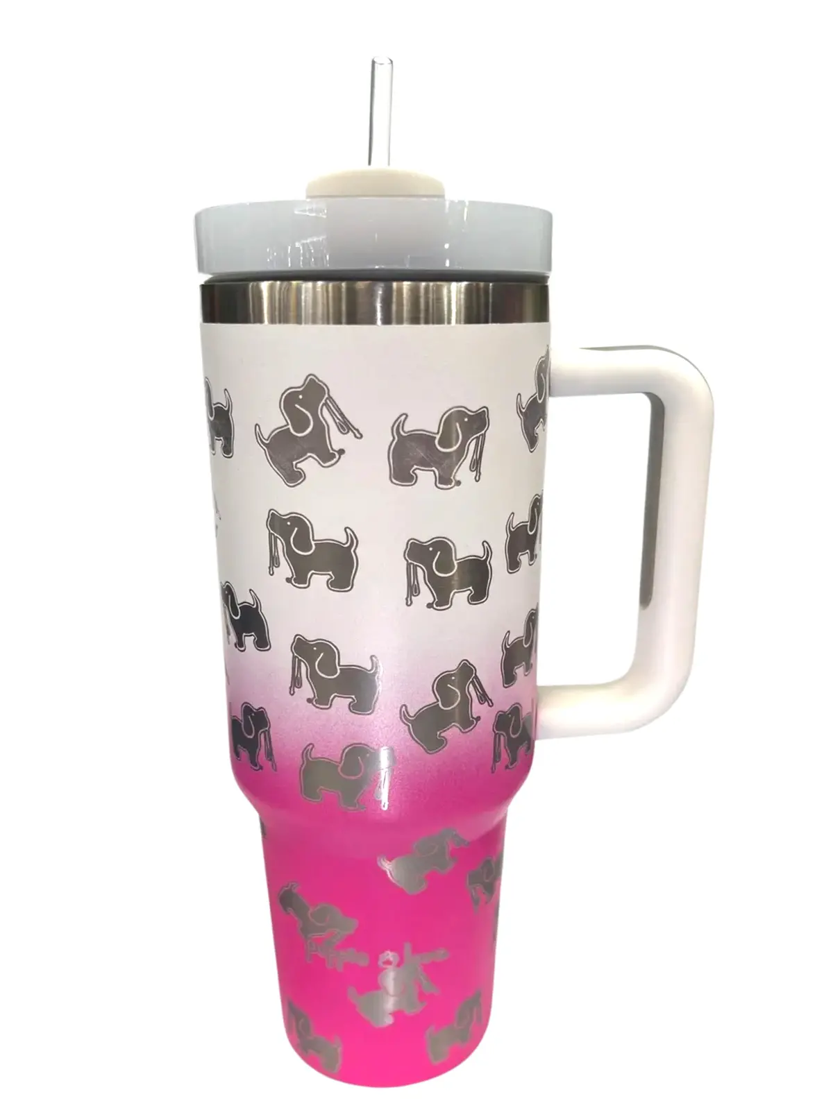 40Oz Stainless Tumbler, Pink Ombre 1