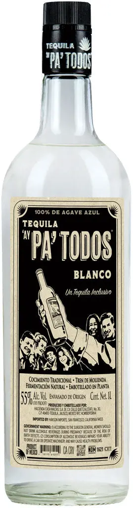 Pa'todos Tequila Blanco 110 Proof 1L 1