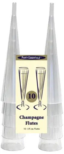 Party Essentials Champagne Flutes 10Pk 1
