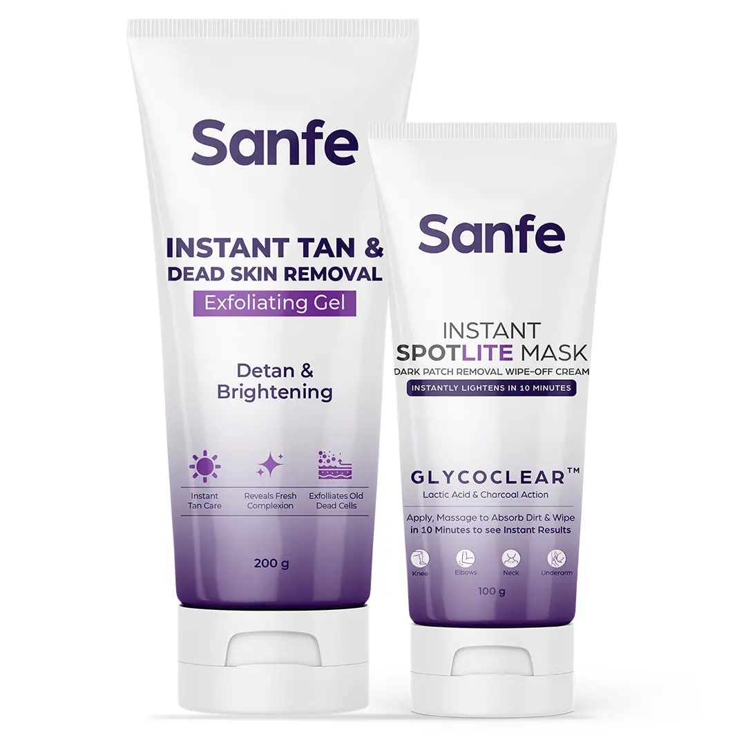 Dark Spots Eraser Combo - Instant Spotlite Mask & Instant Tan & Dead Skin Removal Gel 1