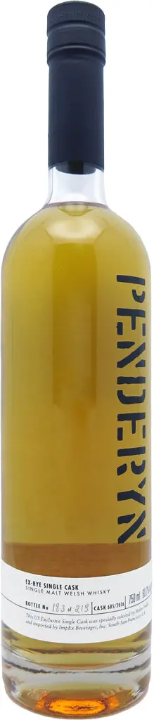 Penderyn Ex-Rye Single Cask Single Malt Welsh Whisky 6 Years Old 2016 750Ml 1