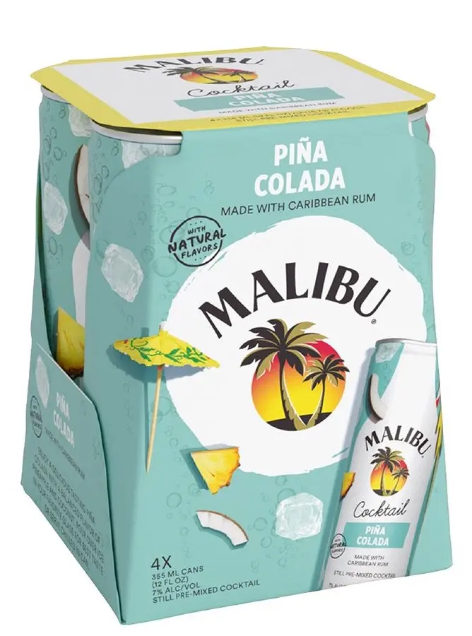 Malibu Cocktail Pina Colada 4Pk Cans 1