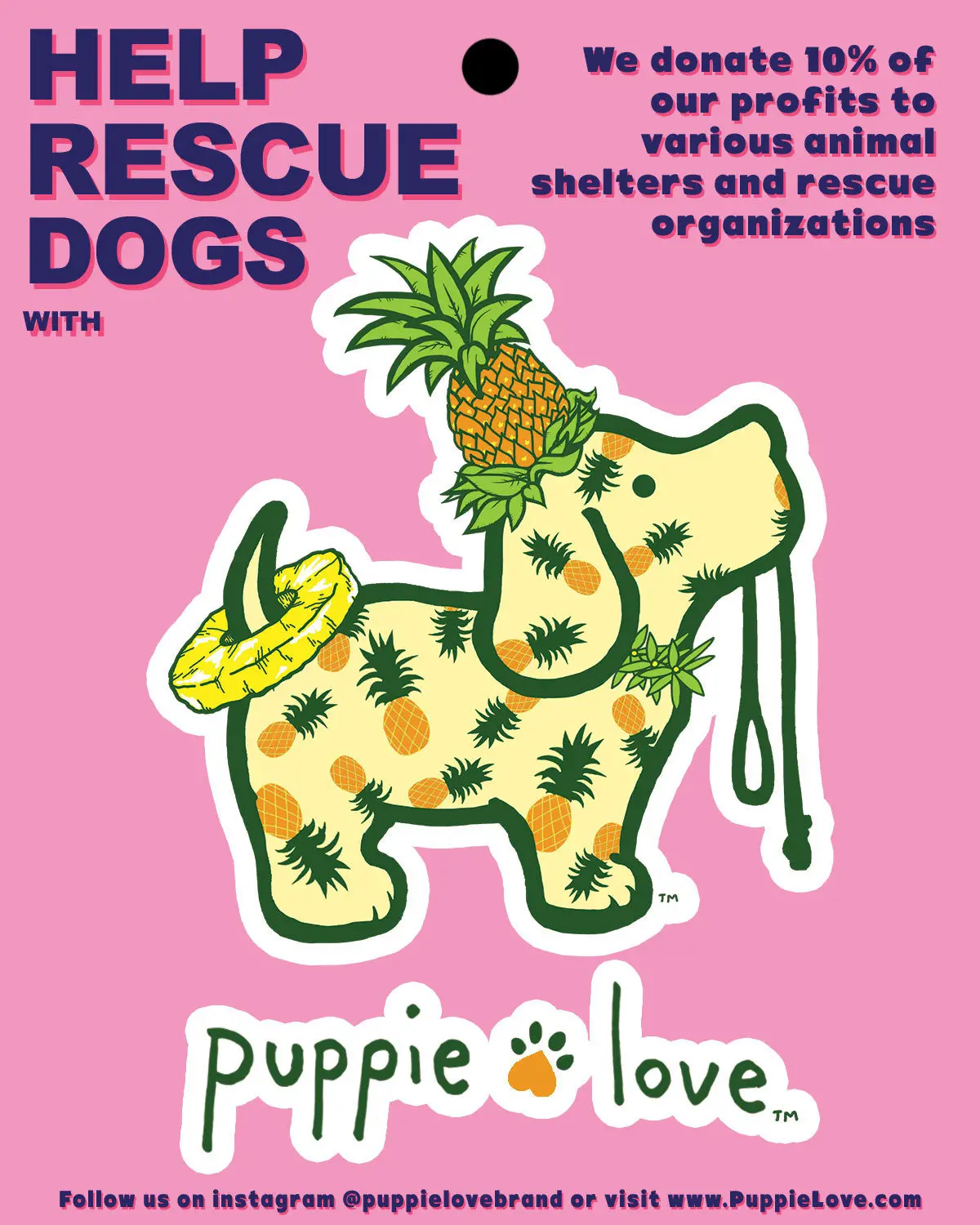 Pineapple Pup Decal 1