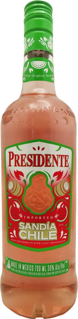 Presidente Sandia Chile Brandy & Cane Neautral Spirit 700Ml 1
