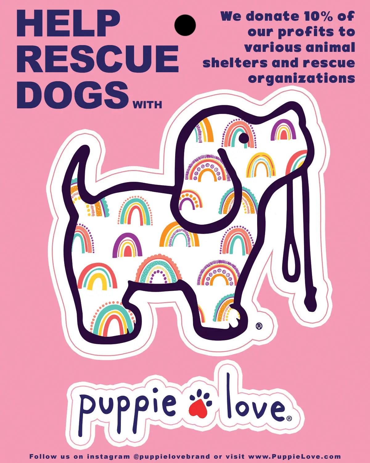 Rainbow Fill Pup Decal 1