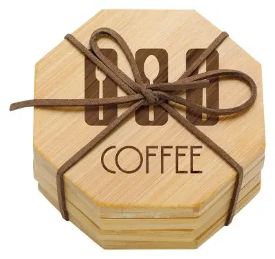 Bamboo Coaster Set With Band 1