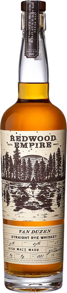 Redwood Empire Van Duzen Rye Whiskey 700Ml 1