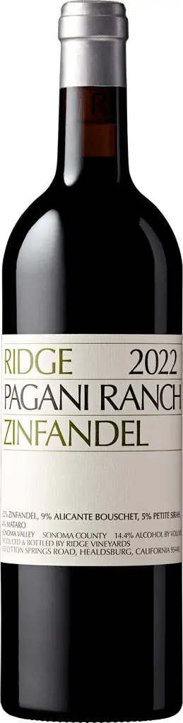 Ridge Vineyards Pagani Ranch Zinfandel 2022 750Ml 1