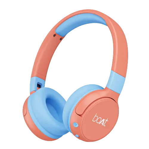 Boat Rockid Rush | Kids Wireless Bluetooth Headphone With 10Hours Playback, 30Mm Drivers, 85 Db Loudness Limit 1