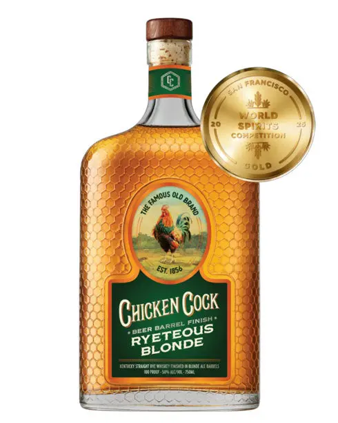 Chicken Cock Ryeteous Blonde Beer Barrel Finish Straight Rye Whiskey 750Ml 1