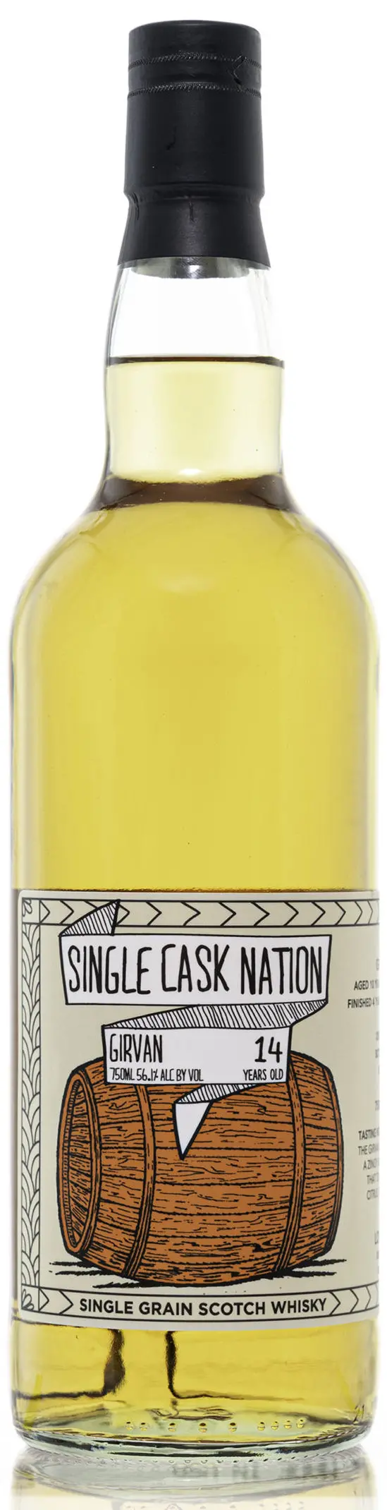 Single Cask Nation Girvan 14Yr 1St Fill Single Barrel Cask Strength Single Malt Whisky 2006 750Ml 1
