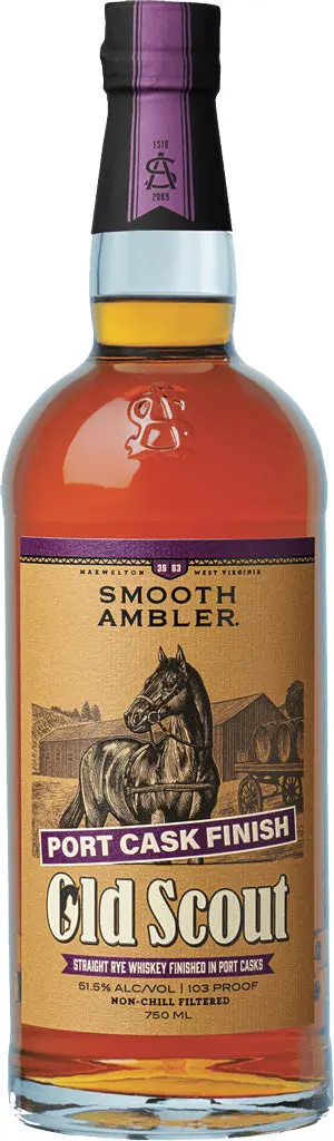Smooth Ambler Old Scout Port Cask Finish Straight Rye Whiskey 750Ml 1
