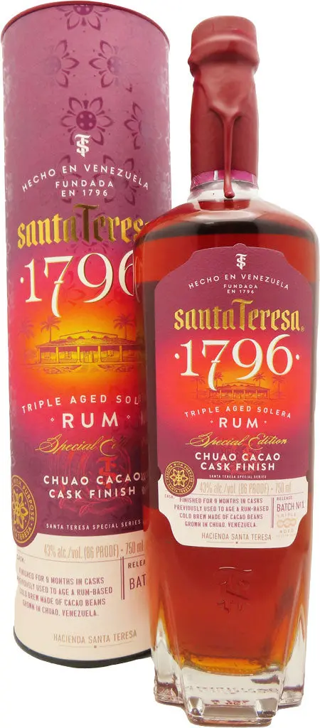 Santa Teresa 1796 Chuao Cacao Cask Solera Rum Batch No. 1 750Ml 1