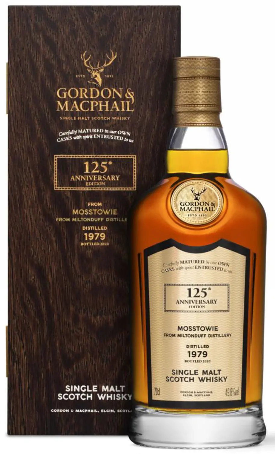 Gordon & Macphail Mosstowie Aged 40 Years Distilled 1979 125Th Anniversary Edition Single Malt Scotch Whiskey 750Ml 1