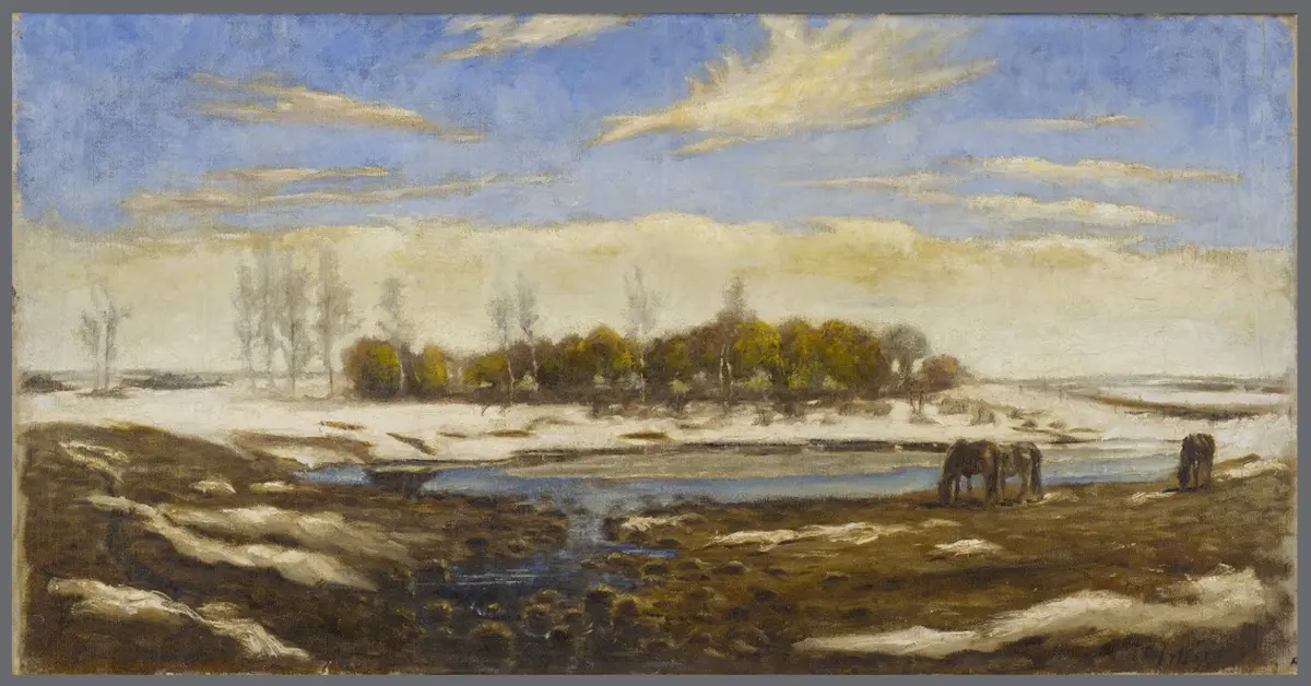 Landscape With Horses Notecard 1