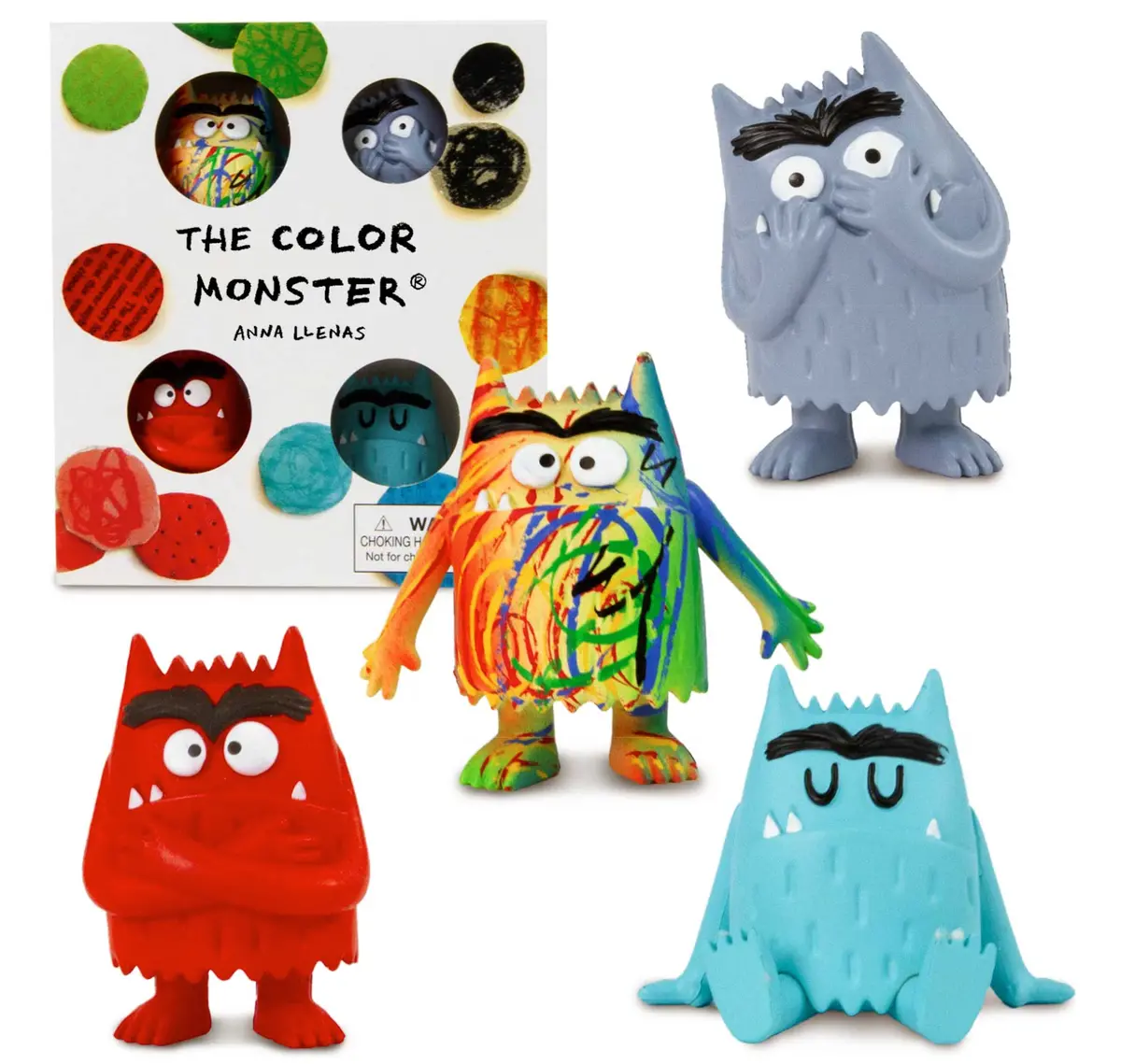 The Color Monster Set Of 4 Figurines W/ Multicolor Monster 1