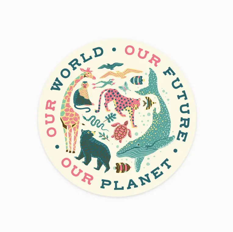 Young Conservationist Animal World Future Planet Sticker 1