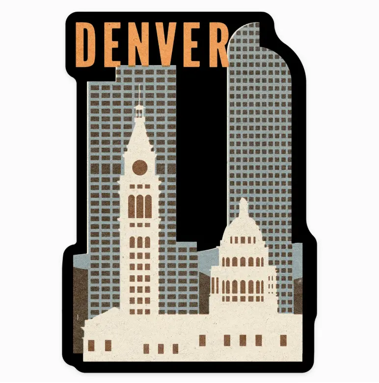 Denver Colorado Mini Sticker 1