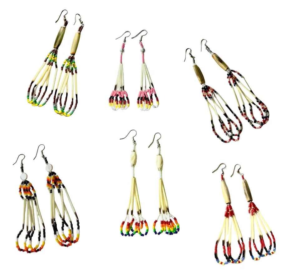 Handcrafted Traditional Beaded Earrings 1