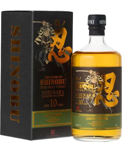 Shinobu Pure Malt Whisky Lightly Peated Mizunara Cask 10 Year Old 750Ml 1
