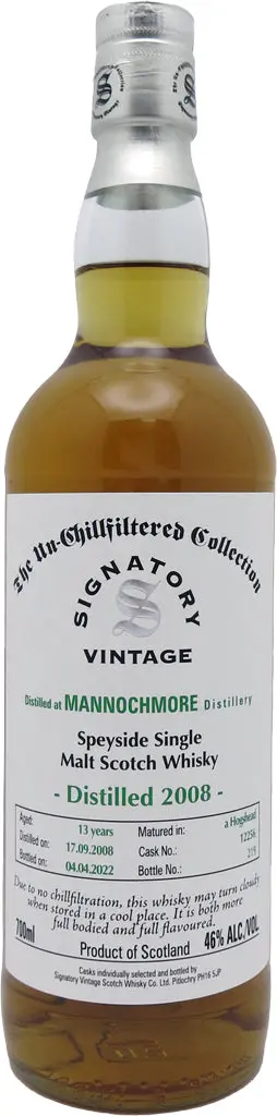 Signatory Vintage Mannochmore 2008 13 Year Old Single Malt Whiskey 700Ml 1
